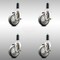 Service Caster 4 Inch 316SS Thermoplastic Rubber Swivel 1 Inch Stem Caster Set Brake SCC SCC-SS316EX20S414-TPRB-TLB-1-4 - alternate 1